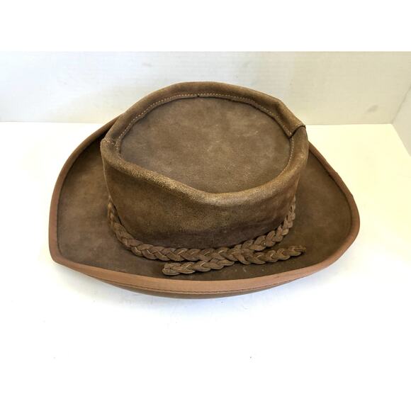 Skully’s by Henschel Suede Leather Hat – Brown (Large, Vintage) - Picture 2 of 6